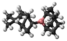 Ball-and-stick model of the alpine borane molecule