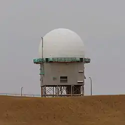 The Alsask radome is visible for miles in every direction and owned by the Canadian Civil Defence Museum