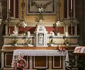 Altar on the left in the Sanctuary