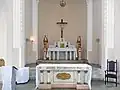 Detail of the altar of the Saint Sebastian Parish Church.