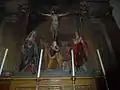 Altar of Metropolitan Cathedral of Montevideo showing the crucifixion of Jesus Christ
