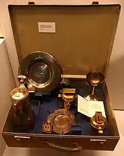 German Kriegsmarine suitcase with altar dishes of a Protestant military chaplain, 1940