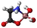 Ball-and-stick model of the aluminium glycinate complex