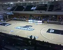 Interior of gymnasium, prior to 2012 renovations