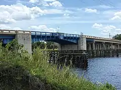 The Alva Bridge as seen from the north river bank