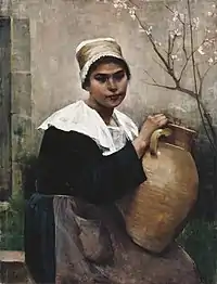 Breton Girl Holding a Jar, 1884