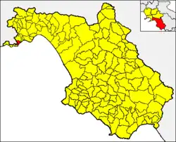 Amalfi within the Province of Salerno