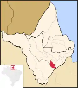 Location of Santana in the State of Amapá