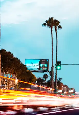 Amber Torrealba on a billboard in San Diego, California.