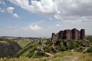 Amberd fortress and Vahramashen Church