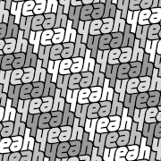 Tessellation build with the natural ambigram "Yeah".