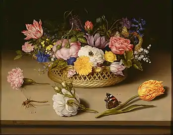 Ambrosius Bosschaert (1573–1621), Still-Life of Flowers (1614)