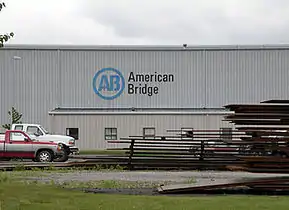 A building that is part of the American Bridge Company's headquarters in Coraopolis