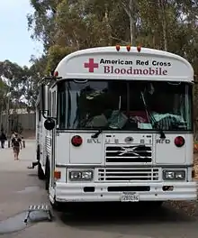 1989-1991 All American front-engine in use as a bloodmobile