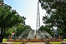 Public Park with Communication Tower