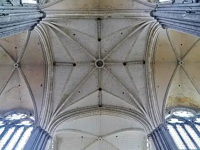 The star vault of the transept, where it meets the nave