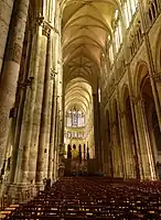 Nave (before 1235) with dark triforia