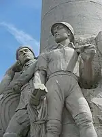 Detail from the Amiens war memorial