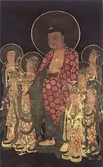 Amitabha with Eight Great Bodhisattvas (14th century)