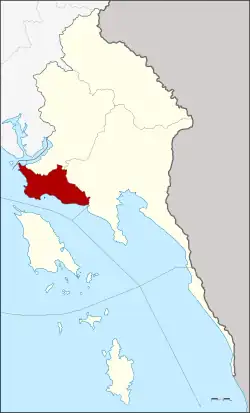 District location in Trat province