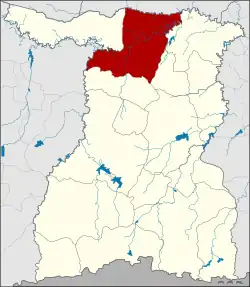 District location in Surin province