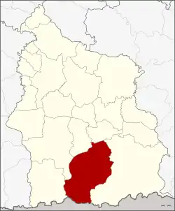 District location in Sisaket province