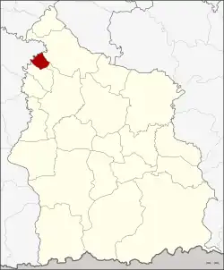 District location in Sisaket province