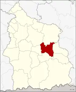 District location in Sisaket province