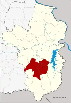 District location in Ubon Ratchathani province