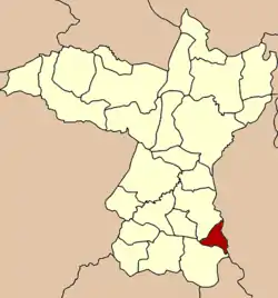 District location in Khon Kaen province