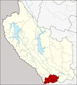 District location in Kanchanaburi province