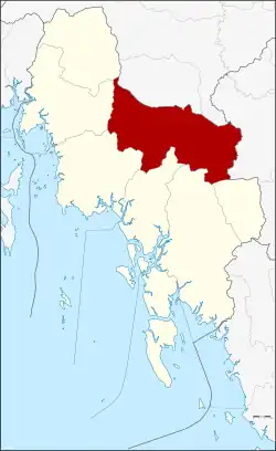 District location in Krabi province