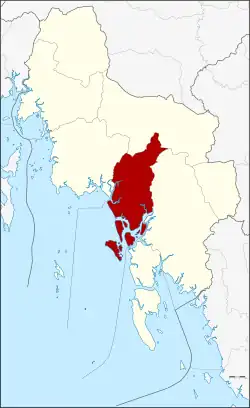 District location in Krabi province