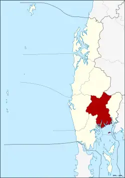 District location in Phang Nga province