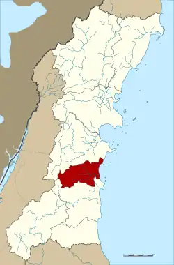 District location in Chumphon province