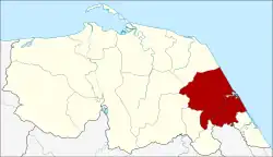 District location in Pattani province