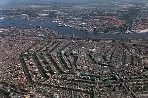 Channels of Amsterdam from above