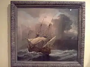 The English Ship Hampton Court in a Gale c. 1680s