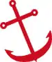 Red anchor cross