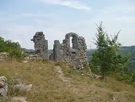 The ruins of the old church of Saint-André, inVal de Fier