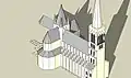 Incomplete 3D model of the old cathedral.
