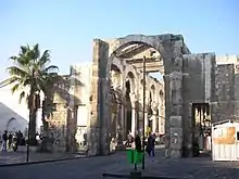 Ruins of ancient city of Damascus