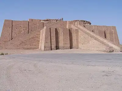 U.S. soldiers on the Ziggurat of Ur