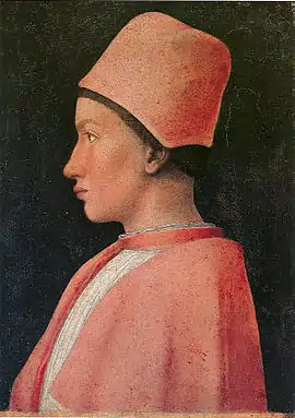 Portrait of Francesco Gonzaga by Andrea Mantegna, c. 1461.