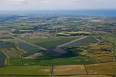 Aerial view of the Airfield with Jurby visible in the distance.
