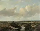 A. Schelfhout, Landscape near Haarlem, 1851; oil-painting