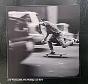 Andy Kessler Skatepark Plaque, Image of Andy Kessler by Photographer Ivory Serra
