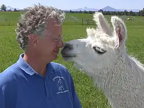 Andy Tillman and llama friend