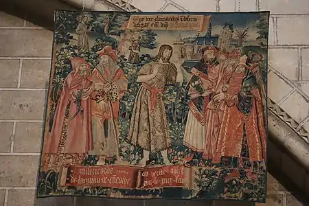 Tapestry; scene from life of St. John the Baptist