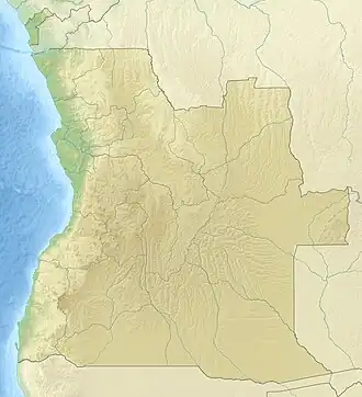 Map showing the location of Kisama National Park